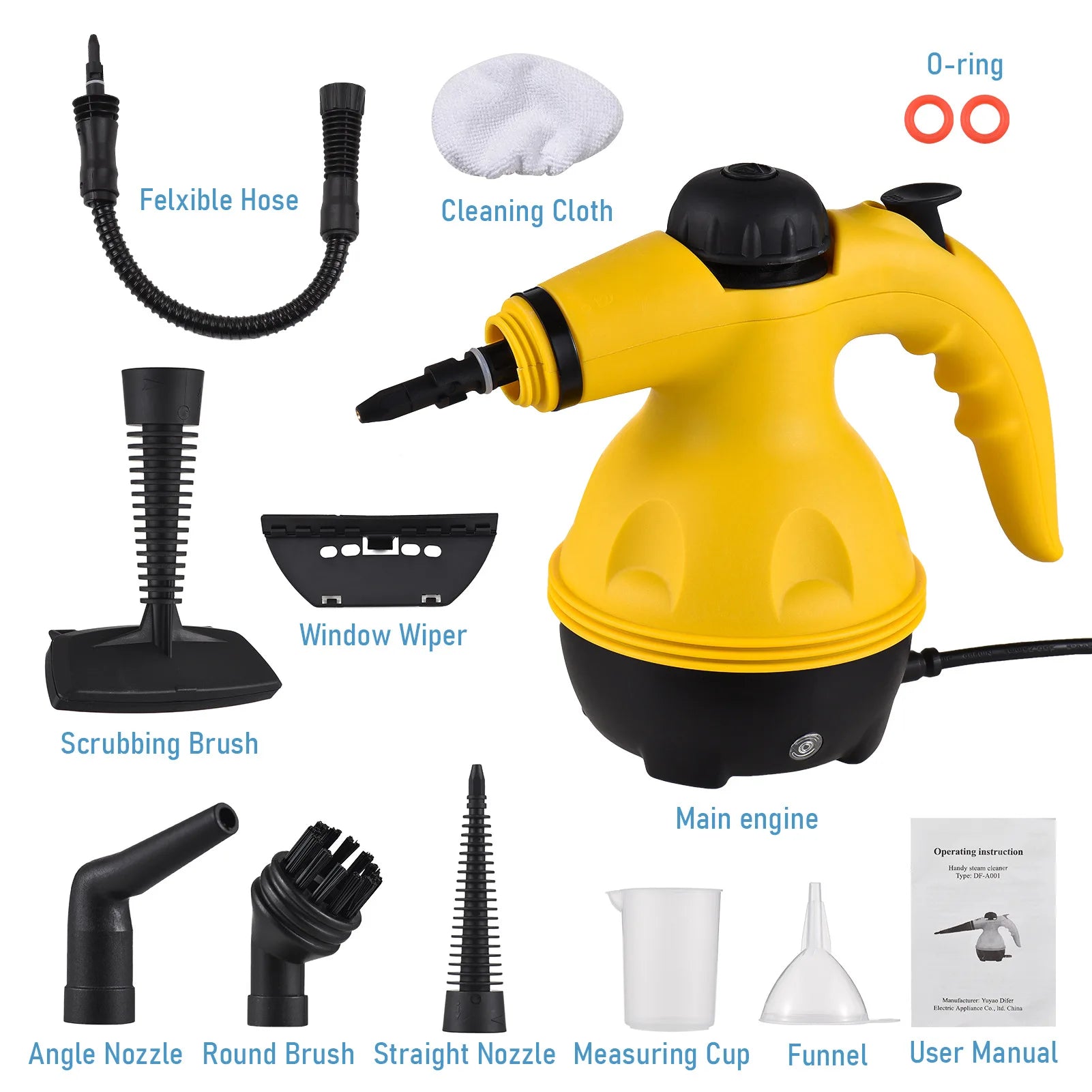 Powerful Handheld High-Temperature Steam Cleaner for Effortless Kitchen, Bathroom, and Car Cleaning