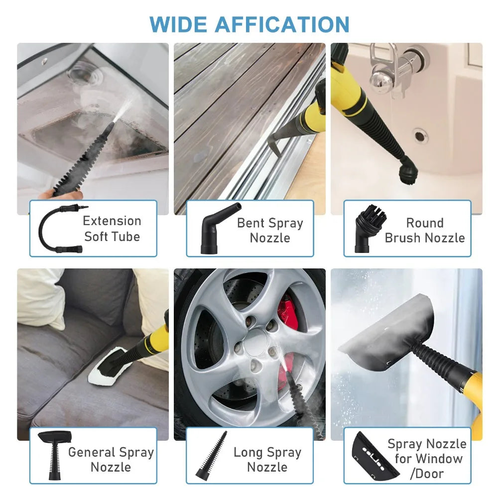 Powerful Handheld High-Temperature Steam Cleaner for Effortless Kitchen, Bathroom, and Car Cleaning
