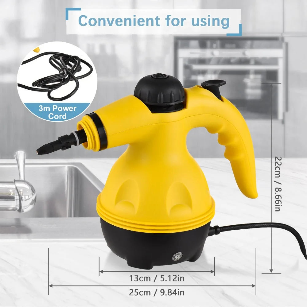 Powerful Handheld High-Temperature Steam Cleaner for Effortless Kitchen, Bathroom, and Car Cleaning