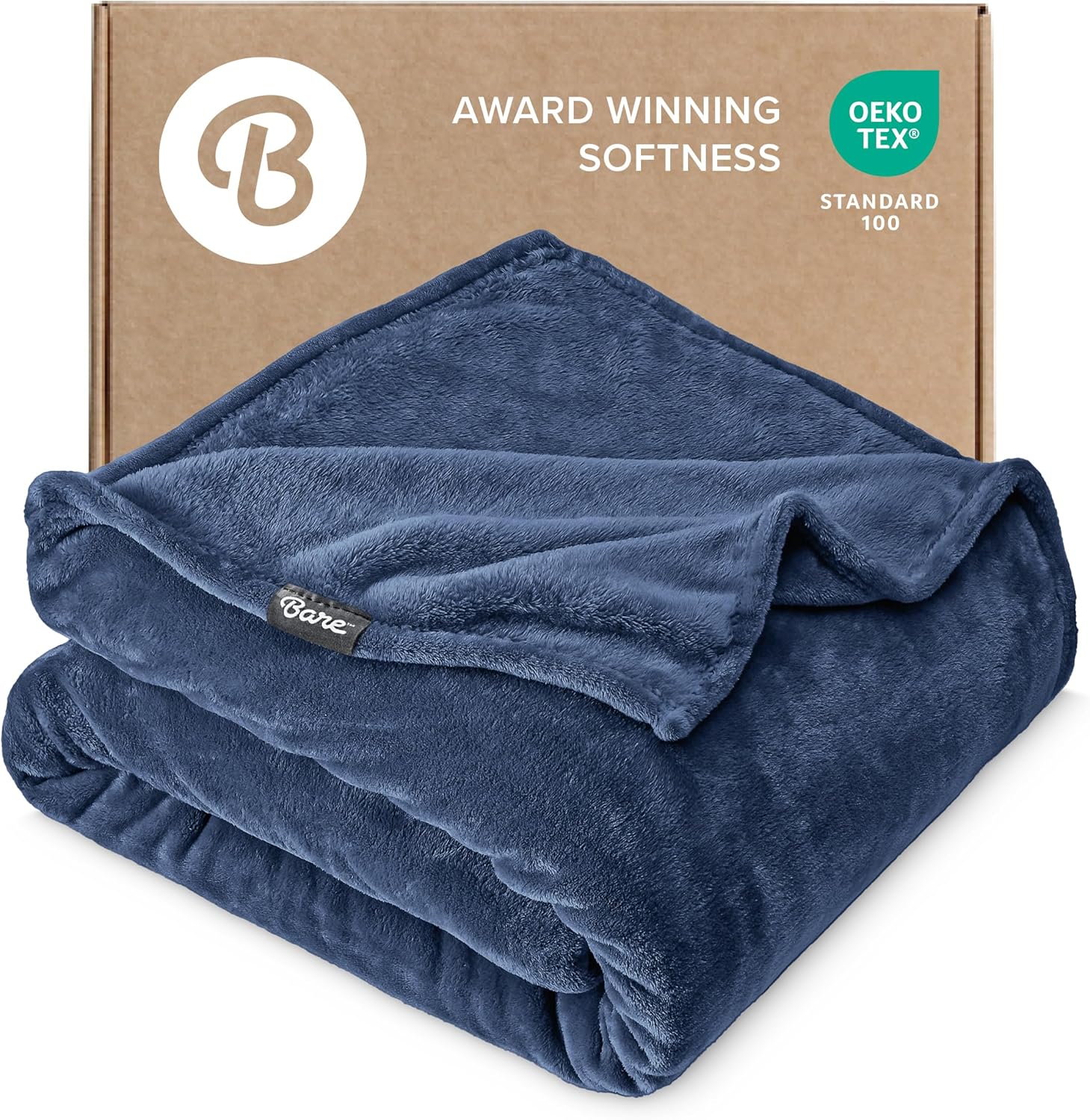 Indulge in Luxury: King Size Ultra-Soft Microplush Fleece Blanket in Dark Blue - Perfect for Cozy Nights on Bed, Sofa, or Couch