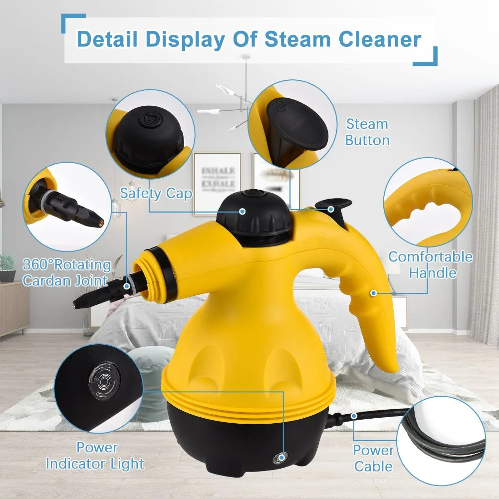 Powerful Handheld High-Temperature Steam Cleaner for Effortless Kitchen, Bathroom, and Car Cleaning
